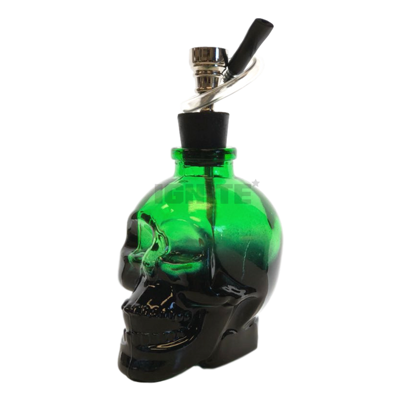 Skull Head Mini Hookah - GRADATION GREEN