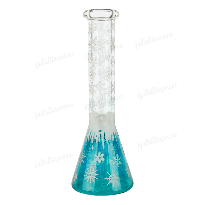 Snowflake Pattern Color Beaker 14inches WF65 - BLUE